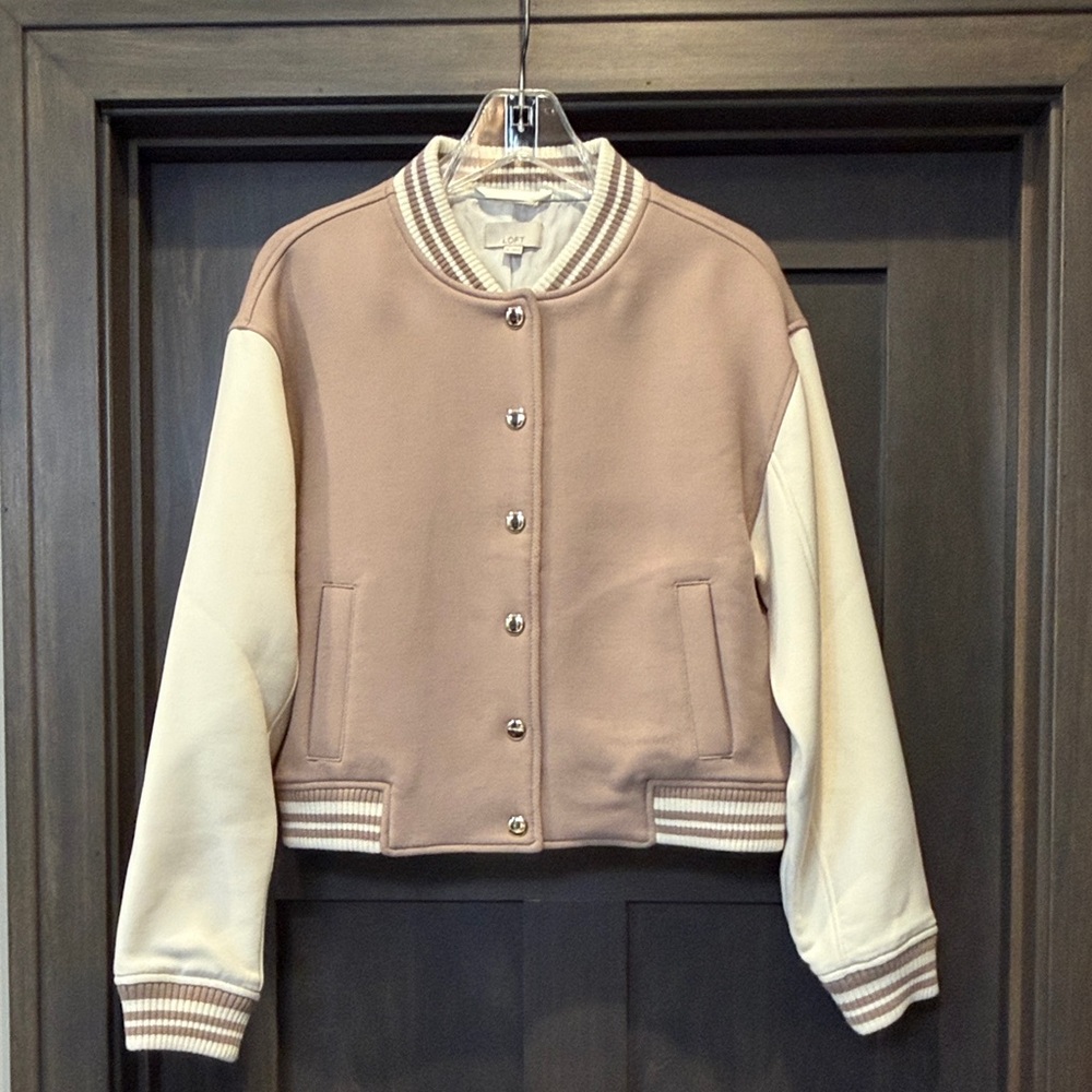 Loft Women's Two-Tone Varsity Jacket
